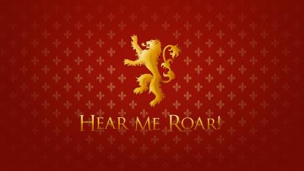 Hear me roar house lannister tv series wallpaper
