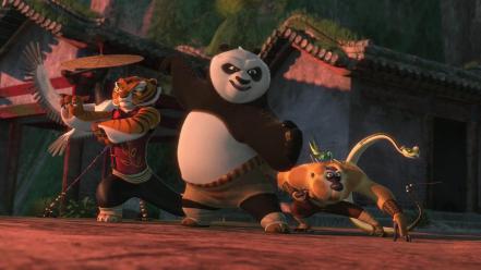 Kung fu panda cartoons bears wallpaper