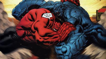 Marvel comics red hulk wallpaper