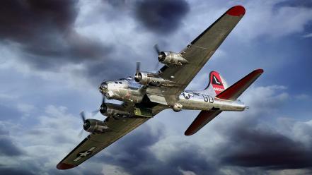 Airplanes bomber b-17 flying fortress b17 wallpaper