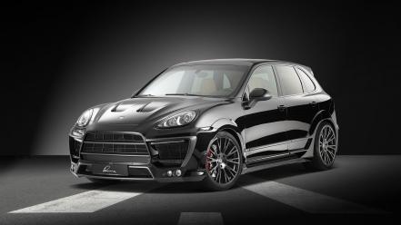 Black studio design supercars tuning porsche cayenne wallpaper