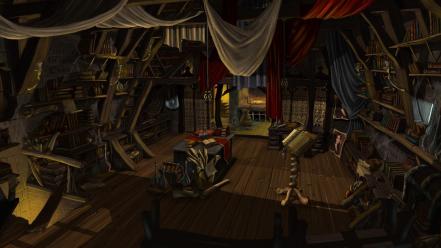 Fantasy art books artwork chest interior designs wallpaper