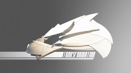 Font 3d render transformation race ship wallpaper