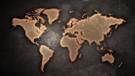 Grunge earth scratches maps atlas continents cartography wallpaper