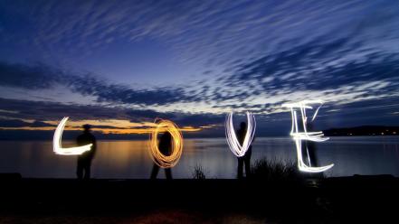 Love british columbia light painting skyscapes art wallpaper