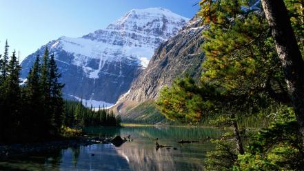 Mountains landscapes alberta national park mount jasper wallpaper