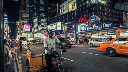 New york city manhattan times square taxi wallpaper