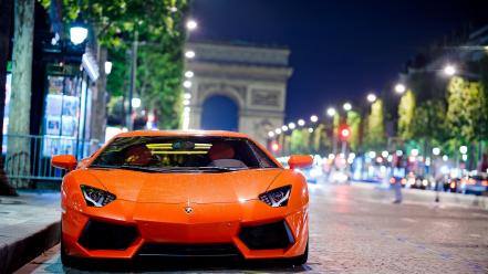Paris cars lamborghini arc de triomphe aventador fast wallpaper