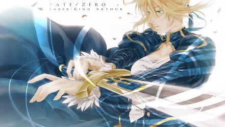 Saber fate/zero anime girls fate series wallpaper