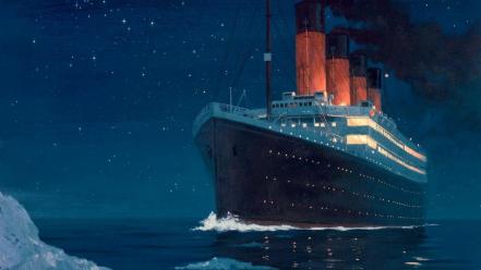 Titanic boats sea wallpaper