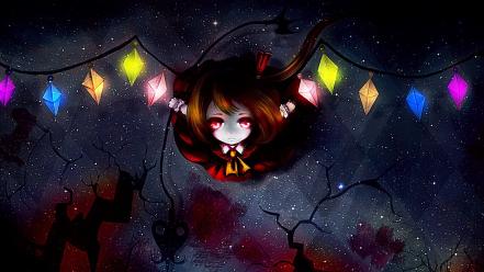 Touhou wings vampires flandre scarlet anime girls wallpaper