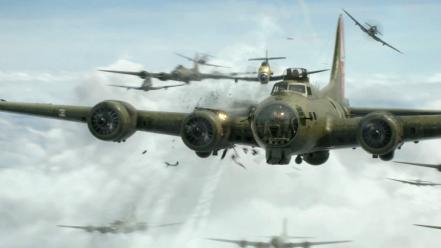 World war ii b-17 flying fortress mission wallpaper