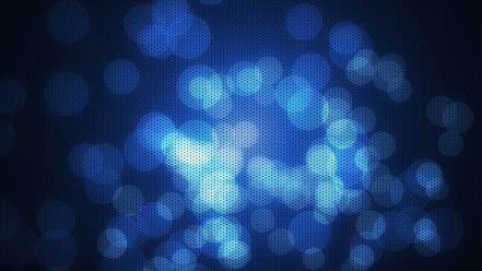 Abstract blue light orbs out of focus wallpaper
