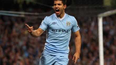 Manchester city sergio aguero premier league soccer wallpaper