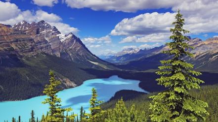 Alberta canada clouds landscapes mountains wallpaper