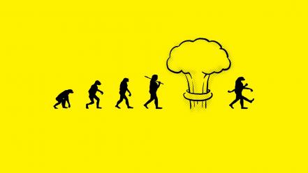 Atomic bomb evolution funny minimalistic nuclear explosions wallpaper