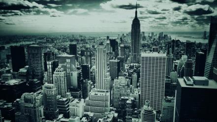 New york city cityscapes monochrome skylines wallpaper