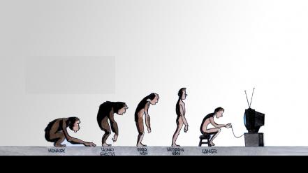 Tv evolution humanity video games wallpaper