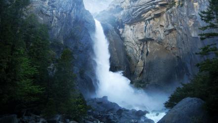 Yosemite national park landmark landscapes nature waterfalls wallpaper