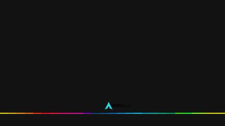 Arch linux minimalistic rainbows wallpaper