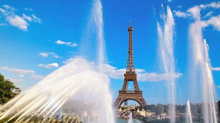 Classic eiffel tower paris architecture nature wallpaper