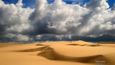 Clouds deserts dunes nature sand wallpaper