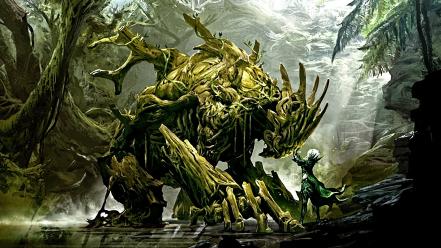 Druid guild wars 2 artwork fantasy art monsters wallpaper