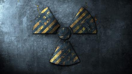 Abstract dark nuclear radiation symbol wallpaper