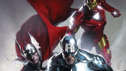 Avengers captain america iron man marvel comics thor wallpaper