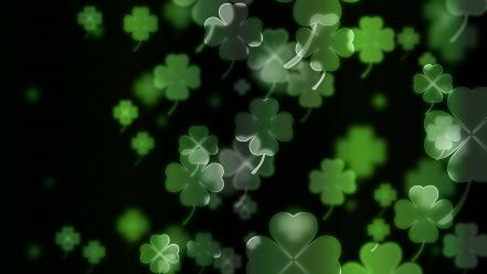 Clovers four leaf clover irish luck wallpaper