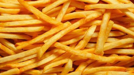 Food french fries fried potatoes yellow wallpaper
