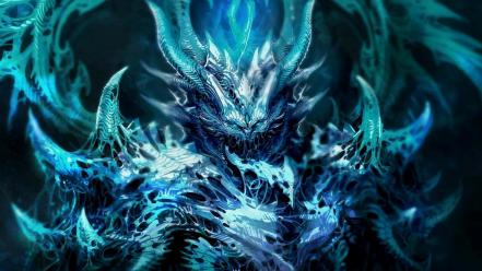 Diablo artwork blue fantasy art frozen wallpaper