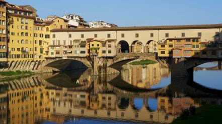 Bridges italy florence ponte vecchio rivers view wallpaper