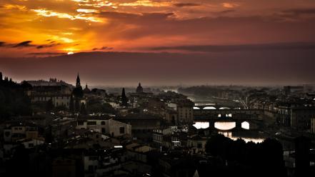 Buildings darkness town italy florence rivers cities wallpaper