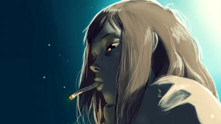 Flcl fooly cooly artwork cigarettes anime girls wallpaper