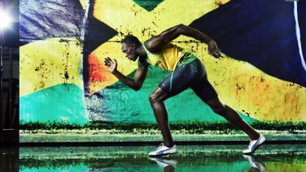 Jamaica running athletes usain bolt olympics 2012 wallpaper