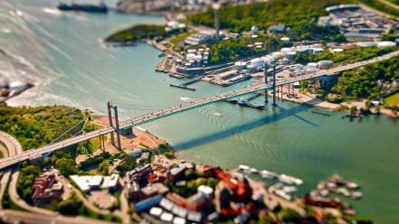 Landscapes germany bridges roads tilt-shift rivers blurred cities wallpaper