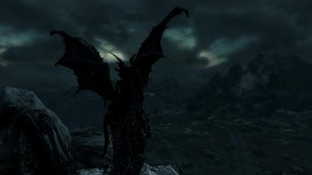 Skyscapes the elder scrolls v: skyrim dovahkiin wallpaper