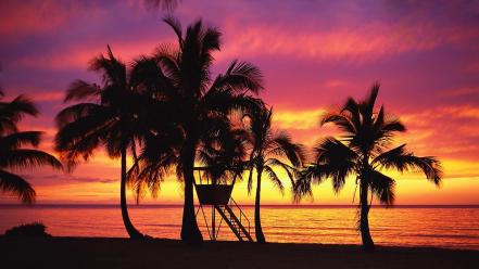Sunset nature hawaii oahu wallpaper