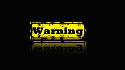 Warning simple background danger black dangerous wallpaper