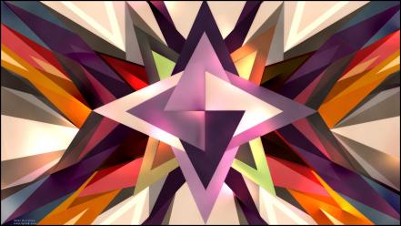 Abstract multicolor spikes photomanipulation colors sp34k triangles wallpaper