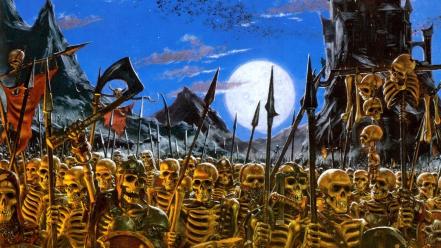 Art shield skeletons spears adrian smith s.h.i.e.l.d. wallpaper