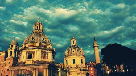 Clouds buildings italy wallpaper