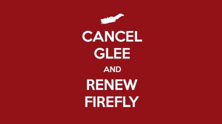Firefly glee keep calm and red background wallpaper