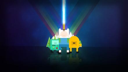Network adventure time pixelated finn and jake wallpaper