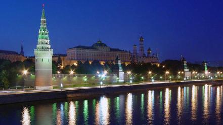 Russia moscow night view wallpaper