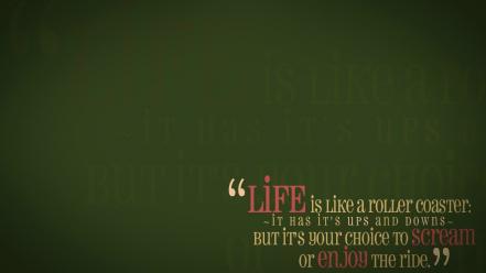 Green quotes life enjoy wallpaper