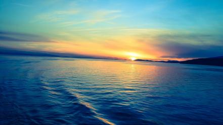 Natural ocean sunset wallpaper