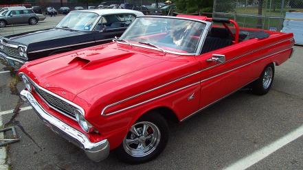 Red custom convertible 1964 ford falcon wallpaper