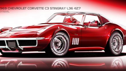 Stingray digital art vehicles corvette vexel c3 wallpaper